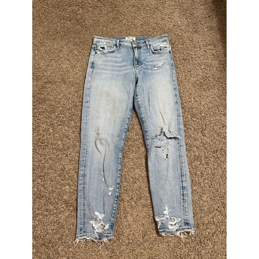 Agolde Light Blue Distressed Skinny Jeans